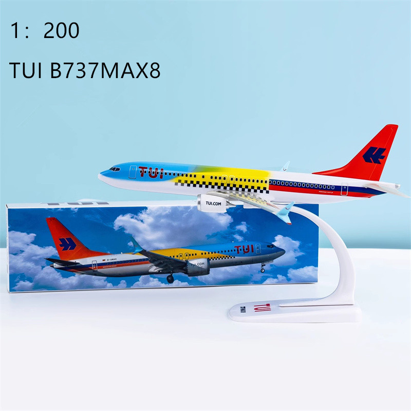 Model Airplane Plastic - 1:200 Modelo/Lufthansa/TUIB737/ETHIOPIAN/QATAR/IBERIA/Emiratos/RYANAIR Avião de companhia aérea
