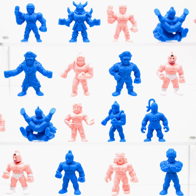 Capsule Toy Gashapon - Brinquedos cápsula genuína Kinnikuman Rosa Azul