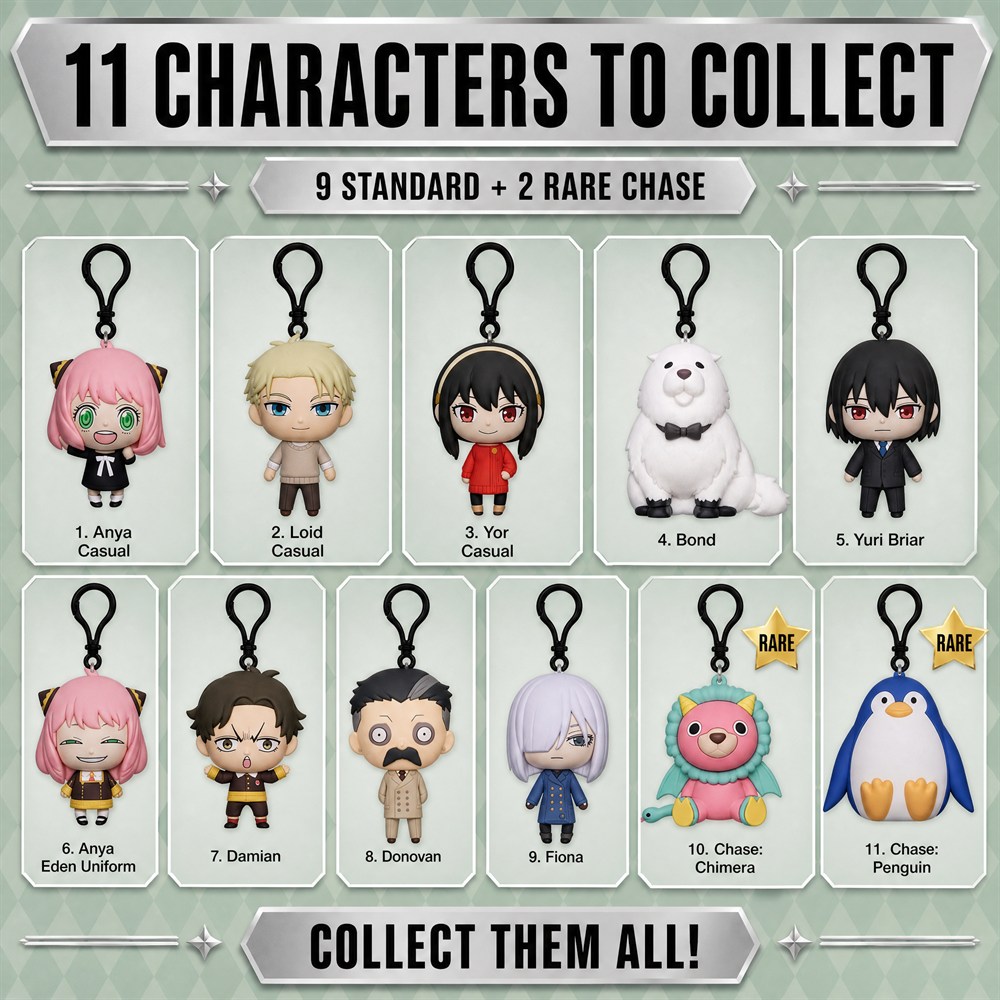 Spy x Family Chaveiro de PVC 3 - Mystery Box Blind Bag avaliação e preço
