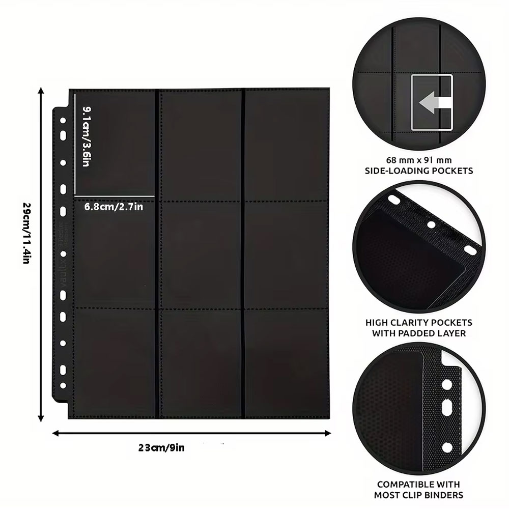 Black Trading Card Binder Pági - Trading Card Binder avaliação e preço